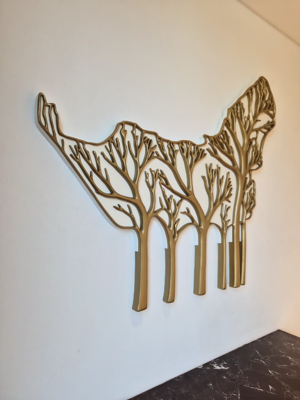 UAE map tree home decor wall model